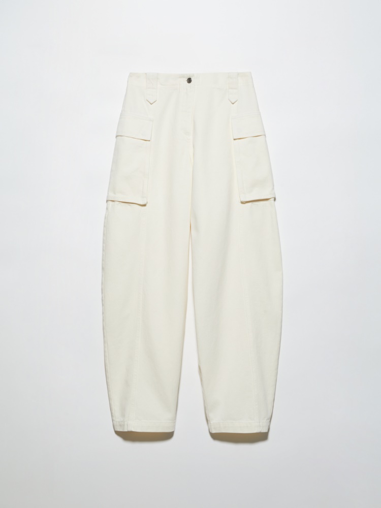 Glossy leather duster coat, grey | MAX&Co. Barrel-leg cargo trousers - CREAM - MAX&Co.